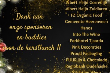 Dank aan sponsoren en buddies kerstlunch