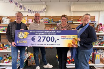 Cheque voor Speelgoedbank